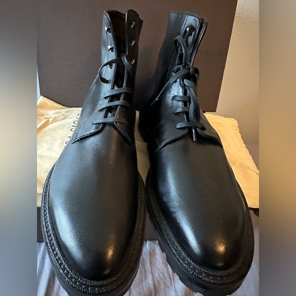 Louis Vuitton Men Black Leather Boot 9.5UK 10.5US New Never Worn - Picture 2 of 6